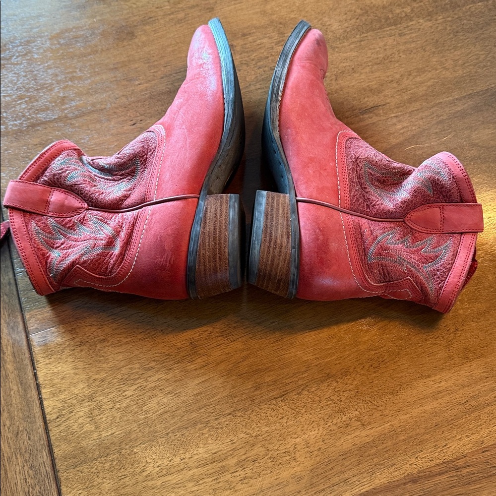 Ariat Red Leather Boots - Picture 3 of 10